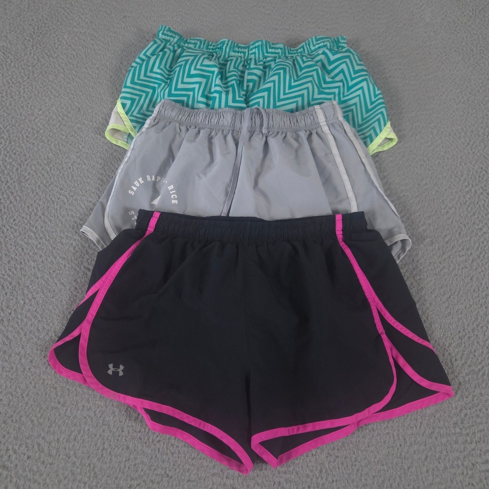 LOT OF 3 Nike x Under Armour Shorts Womens S Dri-Fit Tempo UA Escape Running Gym